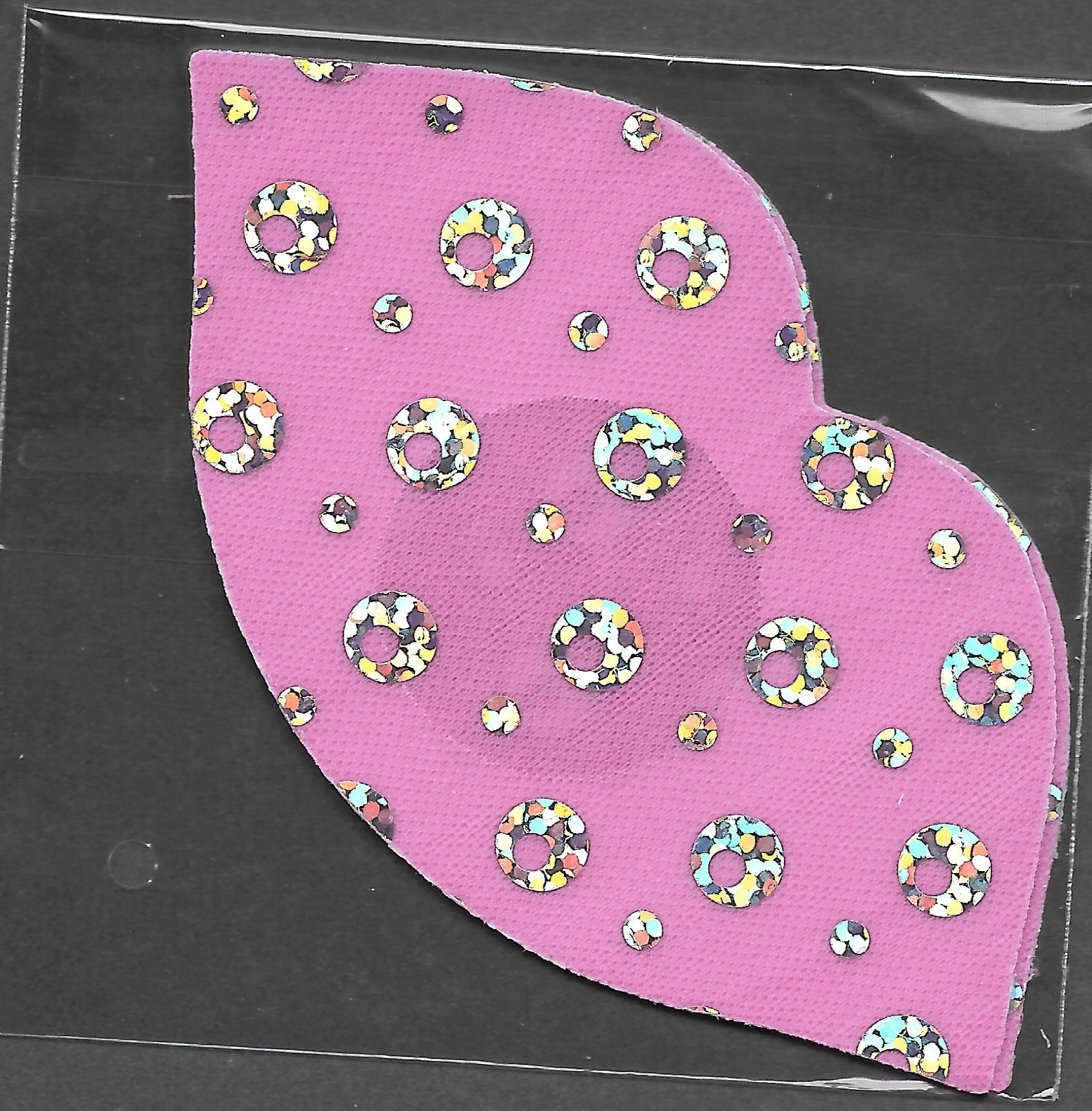 Lips Pink Glitter Dots Smart Tags
