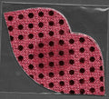 Lips Red Glitter Dots Smart Tags