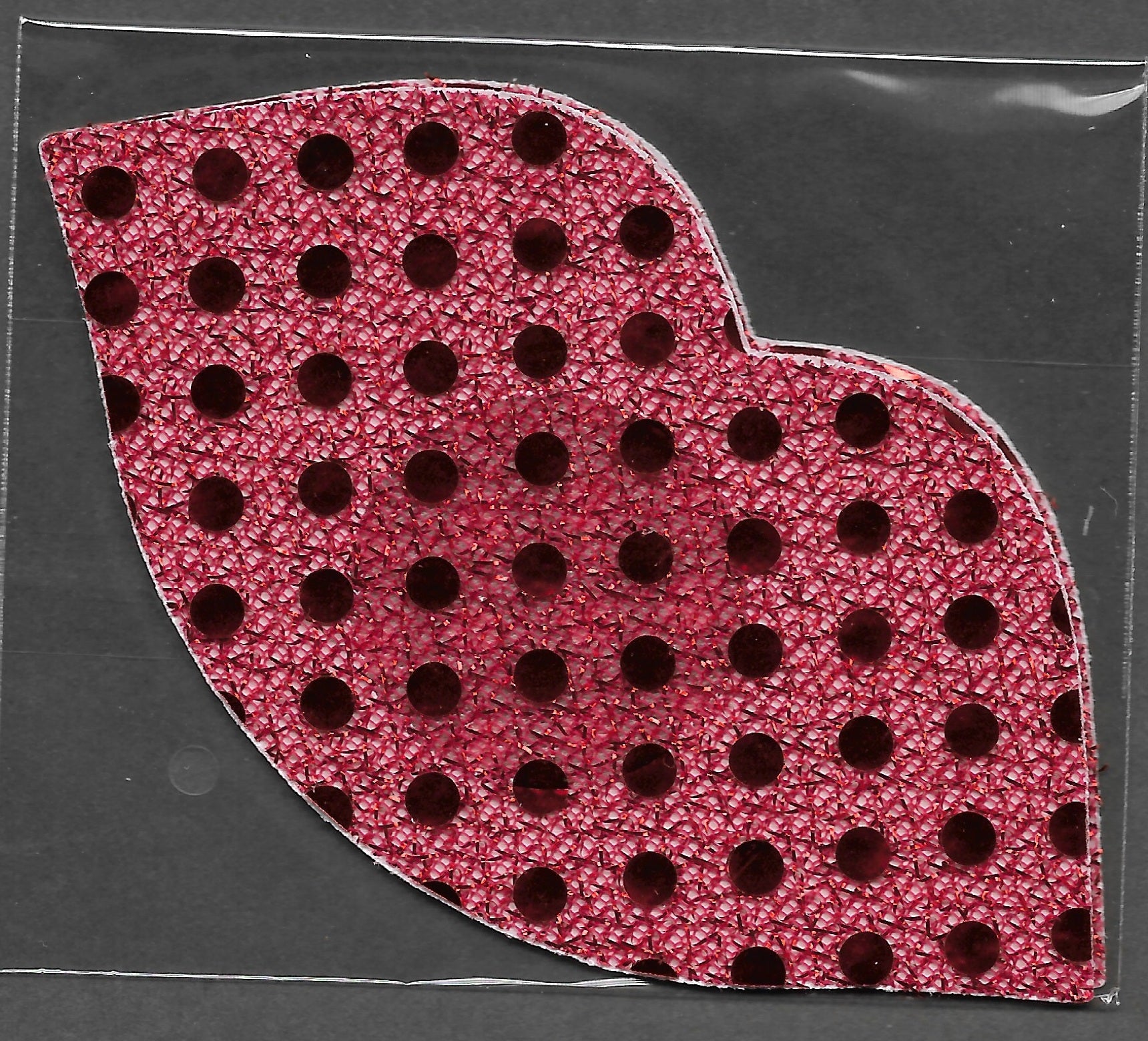 Lips Red Glitter Dots Smart Tags