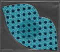 Lips Aqua Glitter Dots Smart Tags