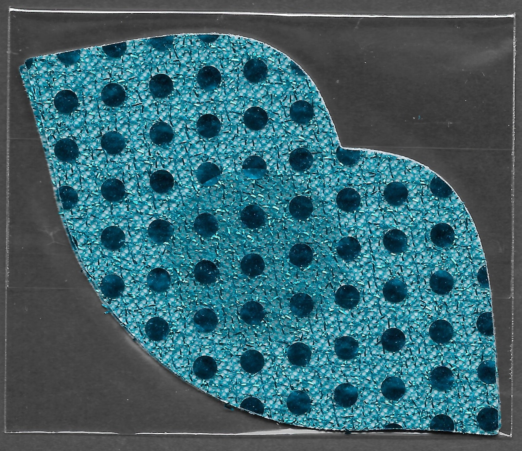 Lips Aqua Glitter Dots Smart Tags
