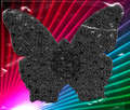 Butterfly Black Glitter Dots Smart Tags Wearable Sticker