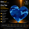 Heart Blue Camo Smart Tags Wearable Sticker