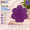 Daisy Purple Fuchsia Glitter Dots Smart Tags Wearable Sticker
