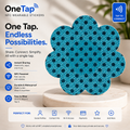 Daisy Aqua Blue Glitter Dots Smart Tags Wearable Sticker