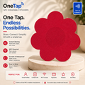 Daisy Red Satin Smart Tags Wearable Sticker