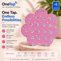 Daisy Pink Glitter Dots Smart Tags Wearable Sticker