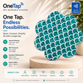 Daisy Aqua White Small Mermaid Scales Smart Tags Wearable Sticker