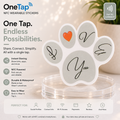 Baby Blue I Love You Paw Print SM NFC Sticker