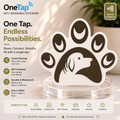 Brown Dog In Paw Print SM NFC Sticker