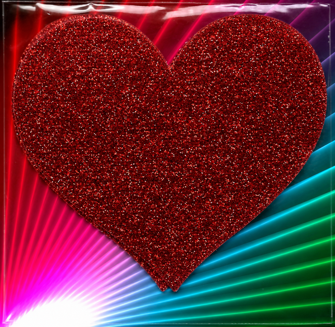 Heart Red Glitter Smart Tags Wearable Sticker