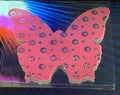 Butterfly Pink Silver Glitter Dots Smart Tags