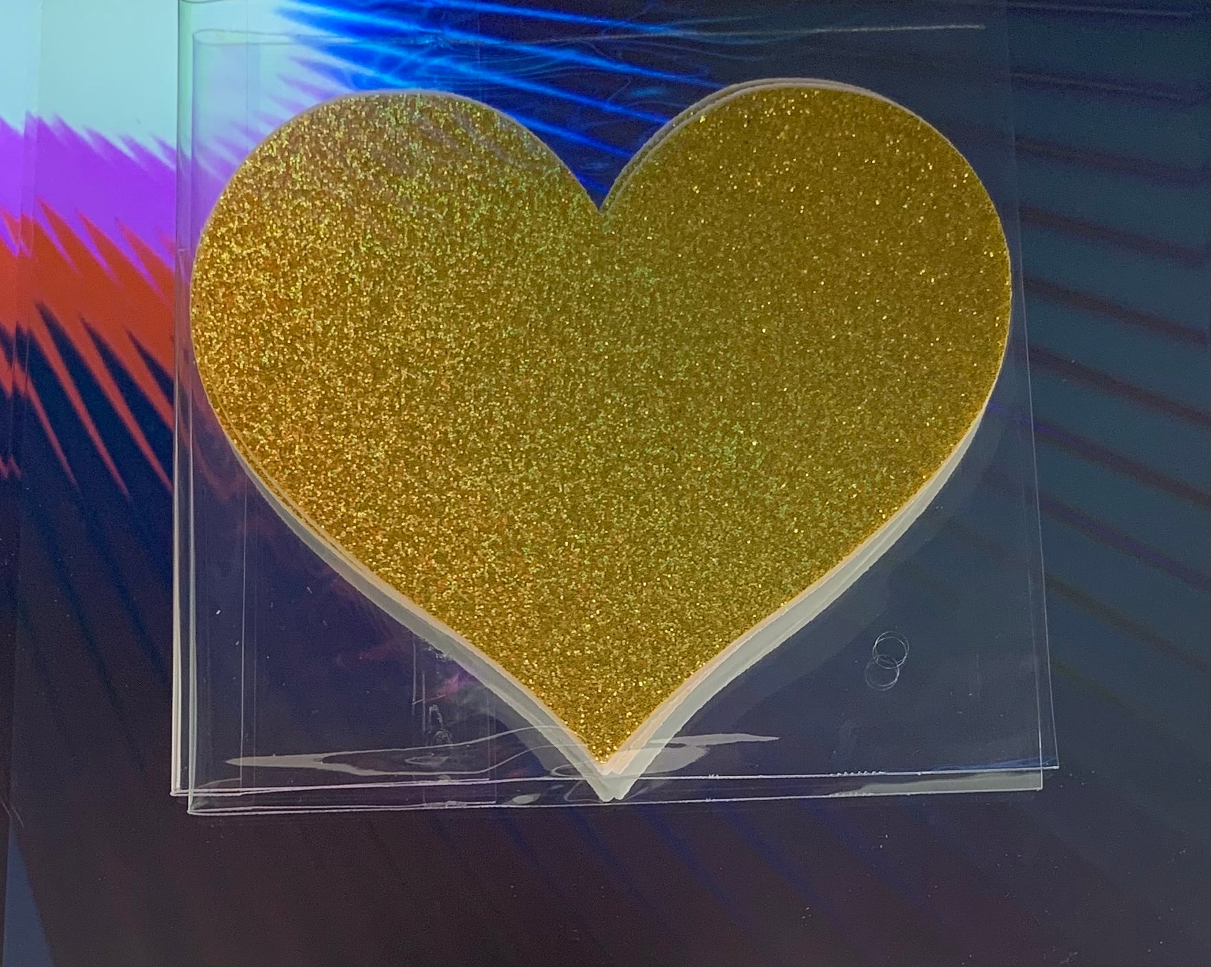 Heart Gold Glitter Smart Tags