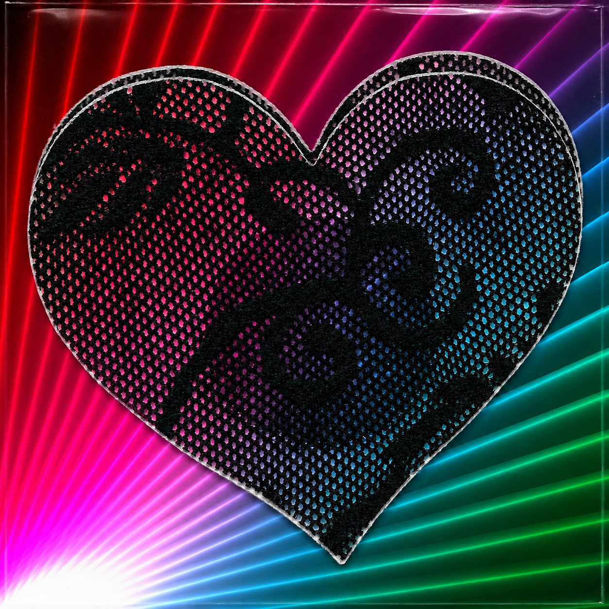 Heart Black Lace Smart Tags Wearable Sticker