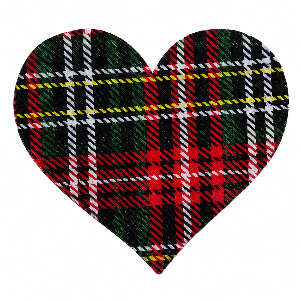 Heart Red Black Plaid Smart Tags Wearable Sticker